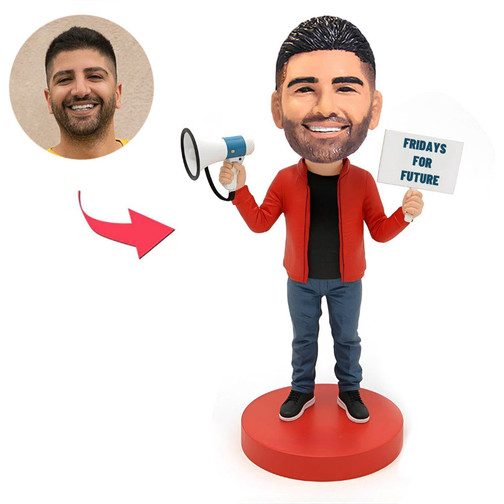 Unterstützer der Fridays for Future-Bewegung Kundenspezifische Bobbleheads