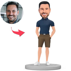 Chef in braunen Shorts Benutzerdefinierte Bobbleheads