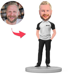 Chef im Polohemd Benutzerdefinierte Bobbleheads