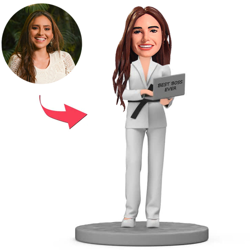 Weibliche Chef in Judouniform Benutzerdefinierte Bobbleheads