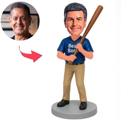 Bester Chef mit Baseballschläger Benutzerdefinierte Bobbleheads