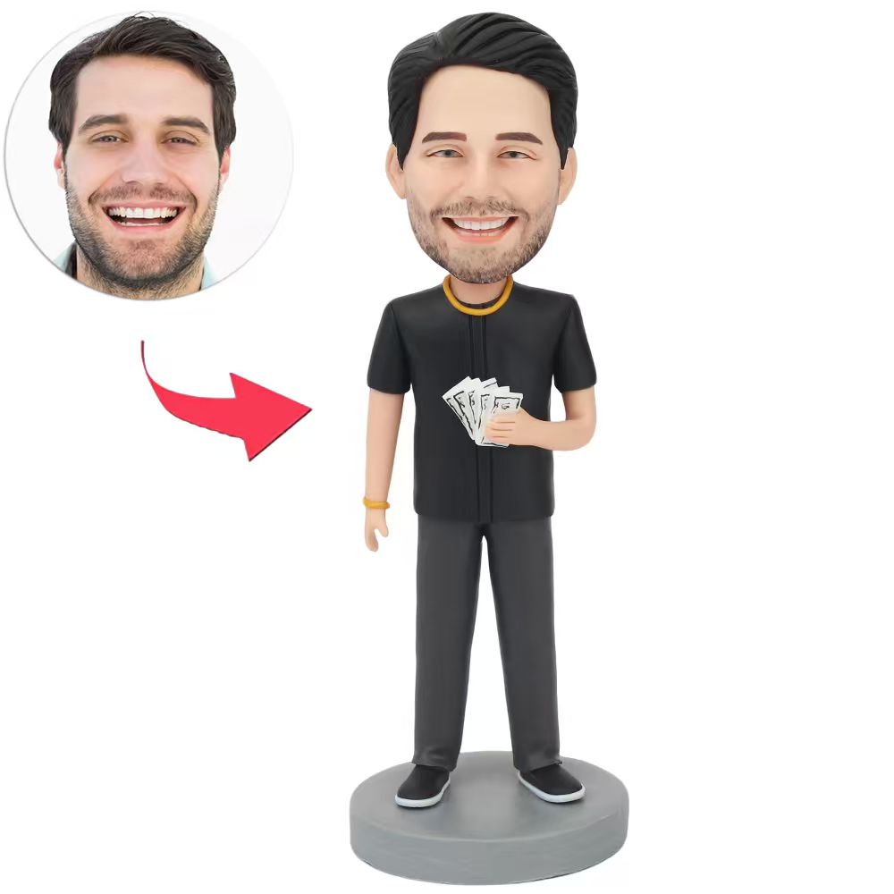 Reicher Chef mit Banknoten Benutzerdefinierte Bobbleheads