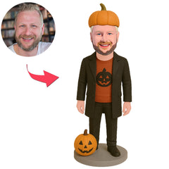 Halloween Mann mit Kürbishut Benutzerdefinierte Bobbleheads