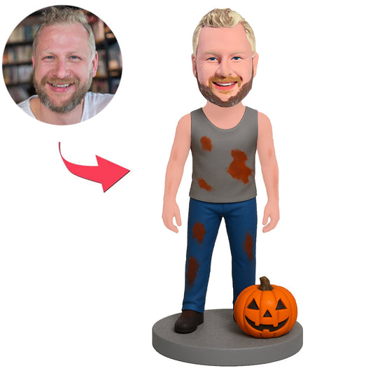 Halloween Mann in blutbefleckter Kleidung Benutzerdefinierte Bobbleheads