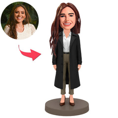 Frauen in Trenchcoats und High Heels Benutzerdefinierte Bobbleheads