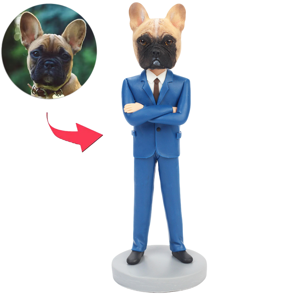 Hund im Businessanzug Benutzerdefinierte Bobbleheads