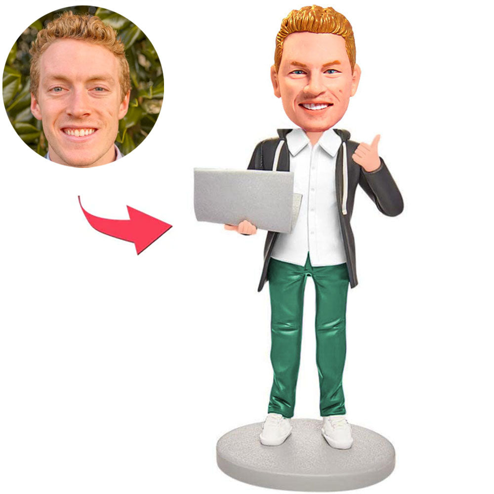 IT Cooler Mann Kundenspezifische Bobbleheads addieren Text