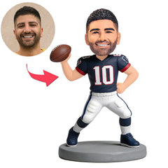 Rugby-Spieler zeigt Ball Benutzerdefinierte Bobbleheads
