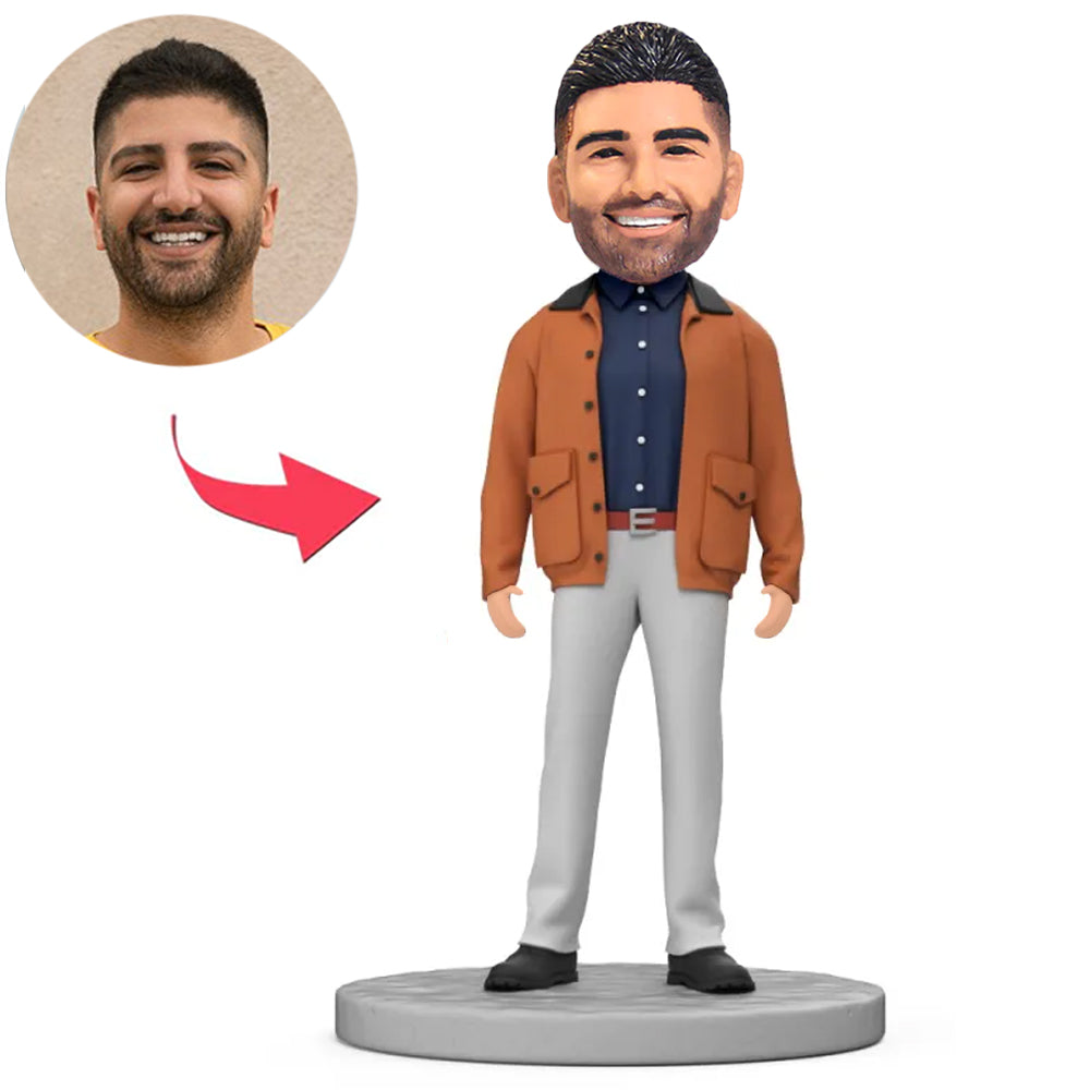 Männer in orangefarbenen Jacken Benutzerdefinierte Bobbleheads