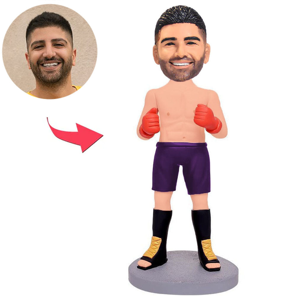 Taekwondo-Boxer Kundenspezifische Bobbleheads addieren Text