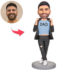 Cooler Papa Kundenspezifische Bobbleheads addieren Text