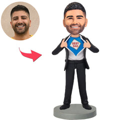 Super bester Papa Kundenspezifische Bobbleheads addieren Text