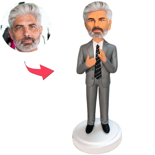 Kundenspezifischer Bobbleheads Applaudieren Chef Gute Arbeit Geschäftsmann