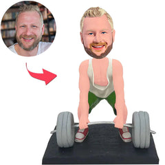 Weightlifter Kundenspezifische Bobbleheads mit eingraviertem Text