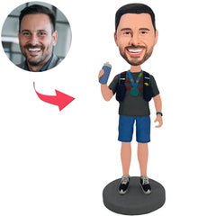 Athlet Referee Kundenspezifische Bobbleheads mit graviertem Text