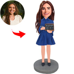 Lehrer des Jahres Kundenspezifische Bobbleheads mit eingraviertem Text