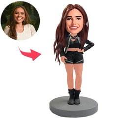 Sexy junges Mädchen benutzerdefinierte Bobbleheads mit graviertem Text