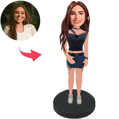 Sexy moderne Mode-Frauen-kundenspezifische Bobbleheads mit graviertem Text