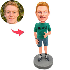 #1 Papa Benutzerdefinierte Bobbleheads mit eingraviertem Text