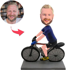 Sportliche Radfahrer Kundenspezifische Bobbleheads mit eingraviertem Text