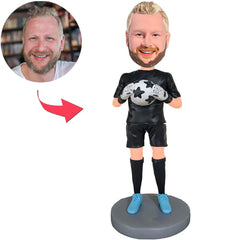 kundenspezifische Bobbleheads für Fußballspieler mit eingraviertem Text