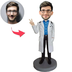 Komischer Doktor kundenspezifische Bobbleheads mit eingraviertem Text