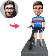 Radrennfahrer Benutzerdefinierte Bobbleheads mit eingraviertem Text
