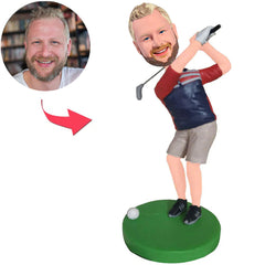 Golfspieler Mann kundenspezifische Bobbleheads mit eingraviertem Text