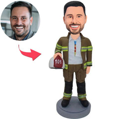 101 Feuerwehrmann-kundenspezifische Bobbleheads addieren Text