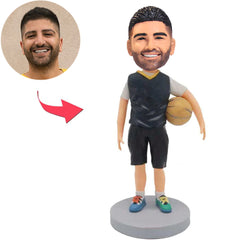 Mann-Spiel-Basketball-kundenspezifische Bobbleheads addieren Text
