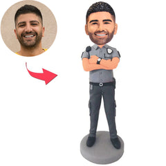 Hauptpolizeibeamte-kundenspezifische Bobbleheads addieren Text