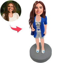 Sexy Mode-modernes Mädchen-kundenspezifische Bobbleheads addieren Text