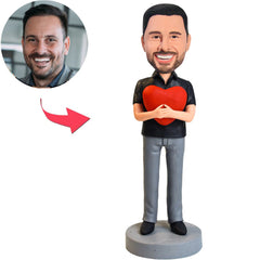 Herzmann Benutzerdefinierte Wackelköpfe Bobbleheads mit eingraviertem Text