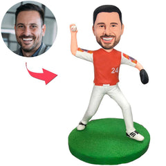 Der baseballschläger Kundenspezifische Bobbleheads mit eingraviertem Text
