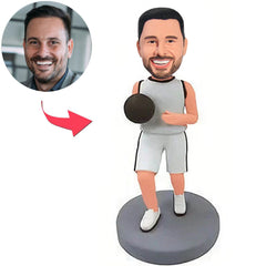 Und der weiße basketballspieler Kundenspezifische Bobbleheads mit eingraviertem Text