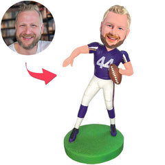 Er war ein coole rugby-spieler Kundenspezifische Bobbleheads mit eingraviertem Text
