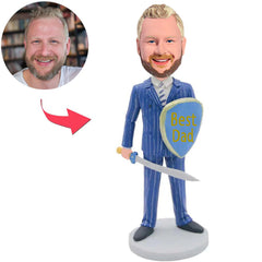 Sicherheitsingenieur Super Papa Kundenspezifische Bobbleheads fügen Text hinzu