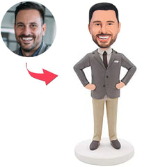 Finanzberater Kundenspezifische Bobbleheads addieren Text