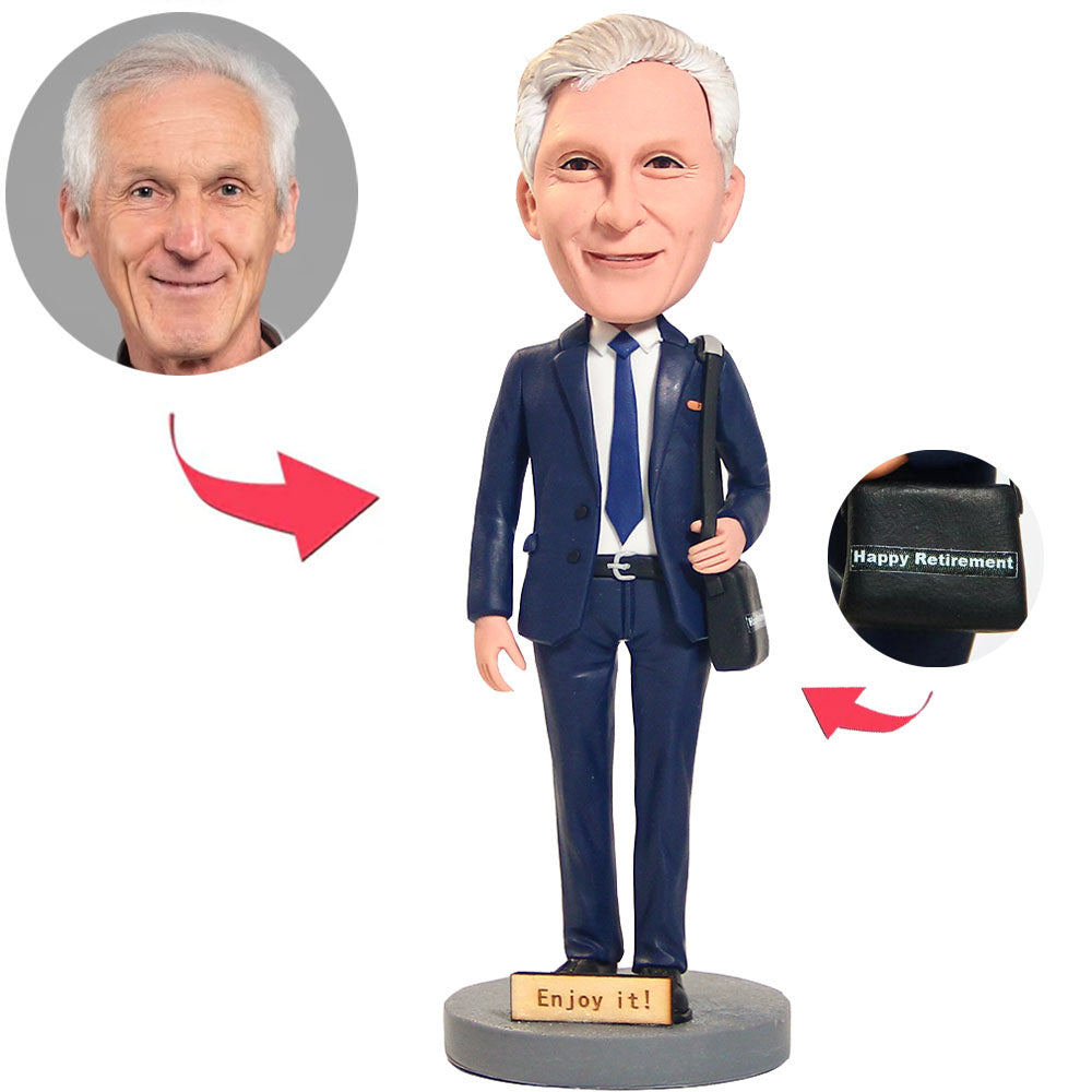 Geschenke an die rentner Von händlern Kundenspezifische Bobbleheads mit graviertem Text