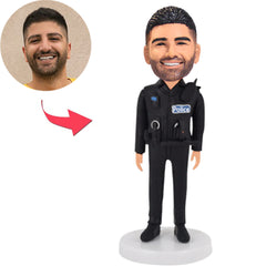 Polizei Tragen A Badge Benutzerdefinierte Bobbleheads mit eingraviertem Text