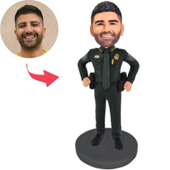 Mutiger Polizist Benutzerdefinierte Bobbleheads mit eingraviertem Text