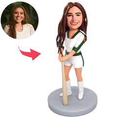 Baseballspielerin Kundenspezifische Bobbleheads addieren Text