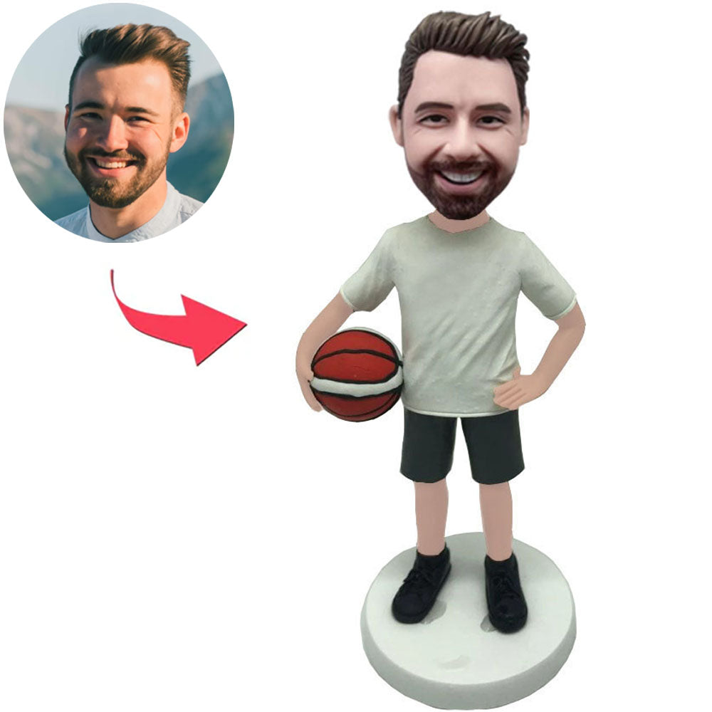 Und ein basketballspieler Kundenspezifische Bobbleheads mit eingraviertem Text