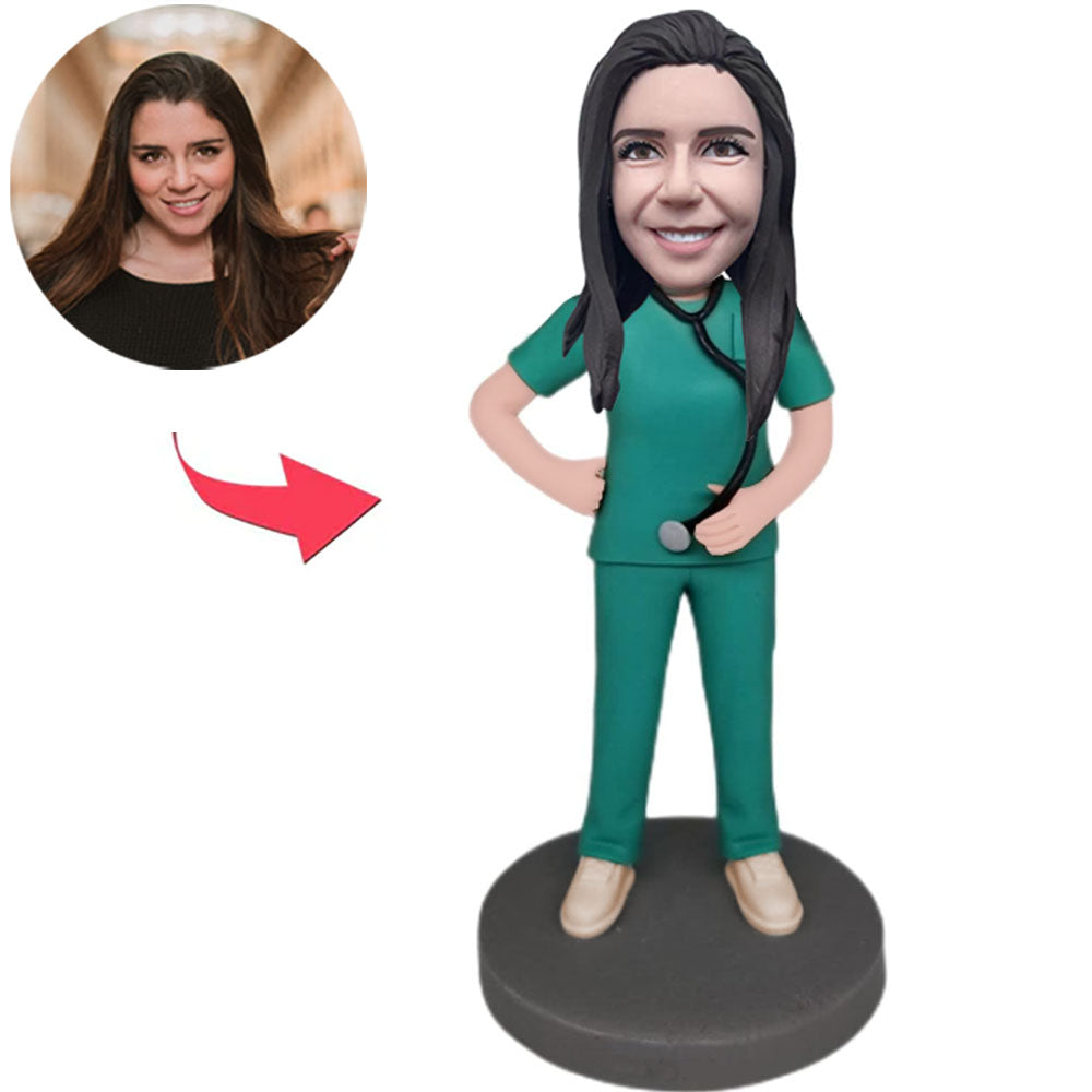Professionelle Ärztin Benutzerdefinierte Bobbleheads mit eingraviertem Text