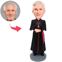 Priester mit verschränkten Armen kundenspezifische Bobbleheads Text hinzufügen