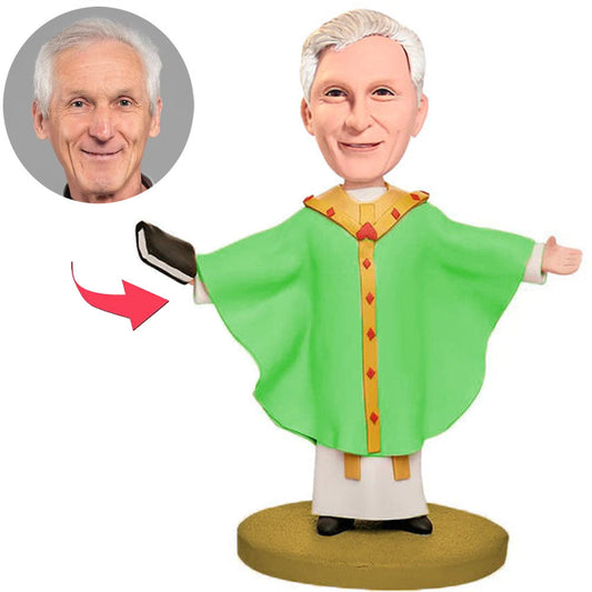 Religiöser Priester kundenspezifische Bobbleheads Text hinzufügen