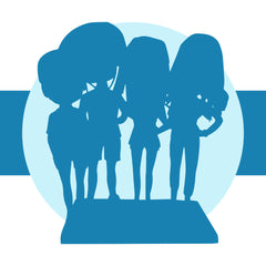 Vollständig anpassbare kundenspezifische Bobbleheads für 4 Personen mit graviertem Text