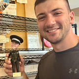 kundenspezifische Bobbleheads Worker in Uniform Text hinzufügen