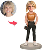 Reiche Mode Mama Benutzerdefinierte Bobbleheads