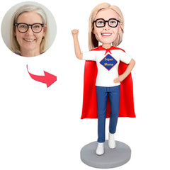 Super Mama Trägt Einen Benutzerdefinierter Bobbleheads